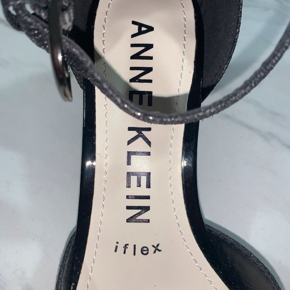 NIB ANNE KLEIN Black Sparkly Pointed Toe Shoes - Picture 5 of 6